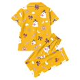 thumbnail image 5 of CQXIDFH Pajamas for Women Set Plus Size Halloween Pumpkin Print Short Sleeve Top with Long Pants Set Fall Sleepwear Soft Comfy Pj Sets, 5 of 5