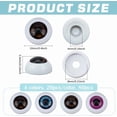 thumbnail image 2 of 80pcs Realistic Eyes 10mm Half Round Eyeballs 4 Colors Craft Eye Acrylic Hollow Eyeball Eye for DIY Craft Stuffed Animal Amigurumi Party Decor Sculptures Props, 2 of 5
