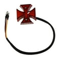 Ana Motorcycle Choppers Dirt Bike Maltese Cross LED Rear License Plate