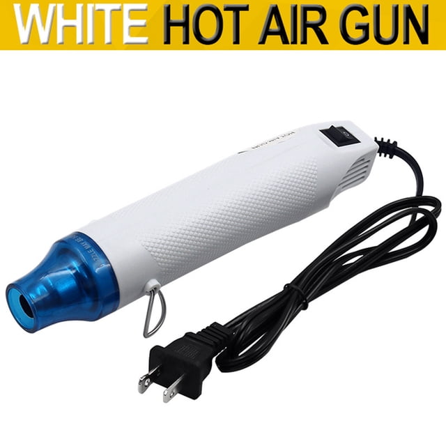 Pistola de aire caliente estándar americana con enchufe plano de 110 V de color, película termorretráctil, sello de goma para cerámica blanda, polvo convexo, herramienta de bricolaje, secador de pelo