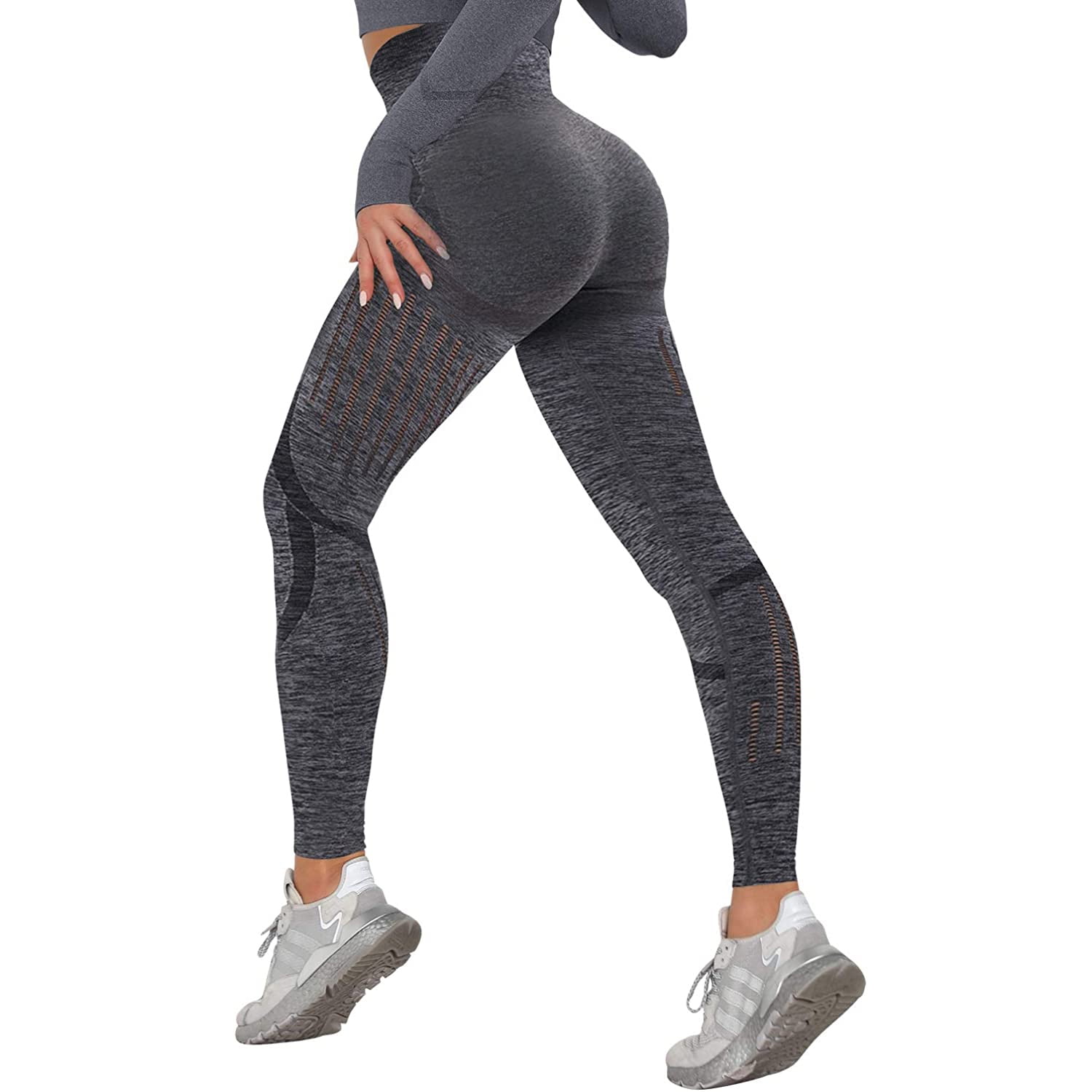 Seamless Workout Leggings for Women High Waist Tummy Control Yoga Pants Butt Lift Compression Tights