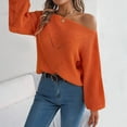 thumbnail image 4 of Womens Sweaters, Off Shoulder Sweaters for Women, Long Sleeve Knit Pullover Top, Spring Fashion 2025 for Going Out and Casual, 4 of 6