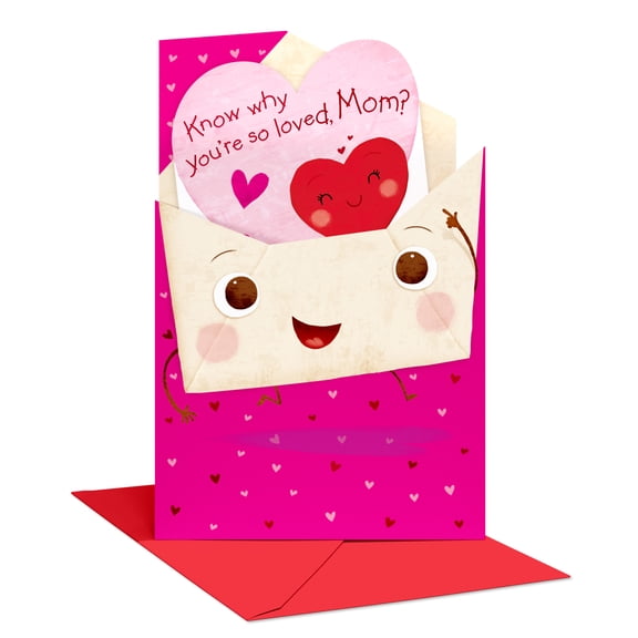 American Greetings Valentine's Day Card for Mom (Cute Heart Envelope)