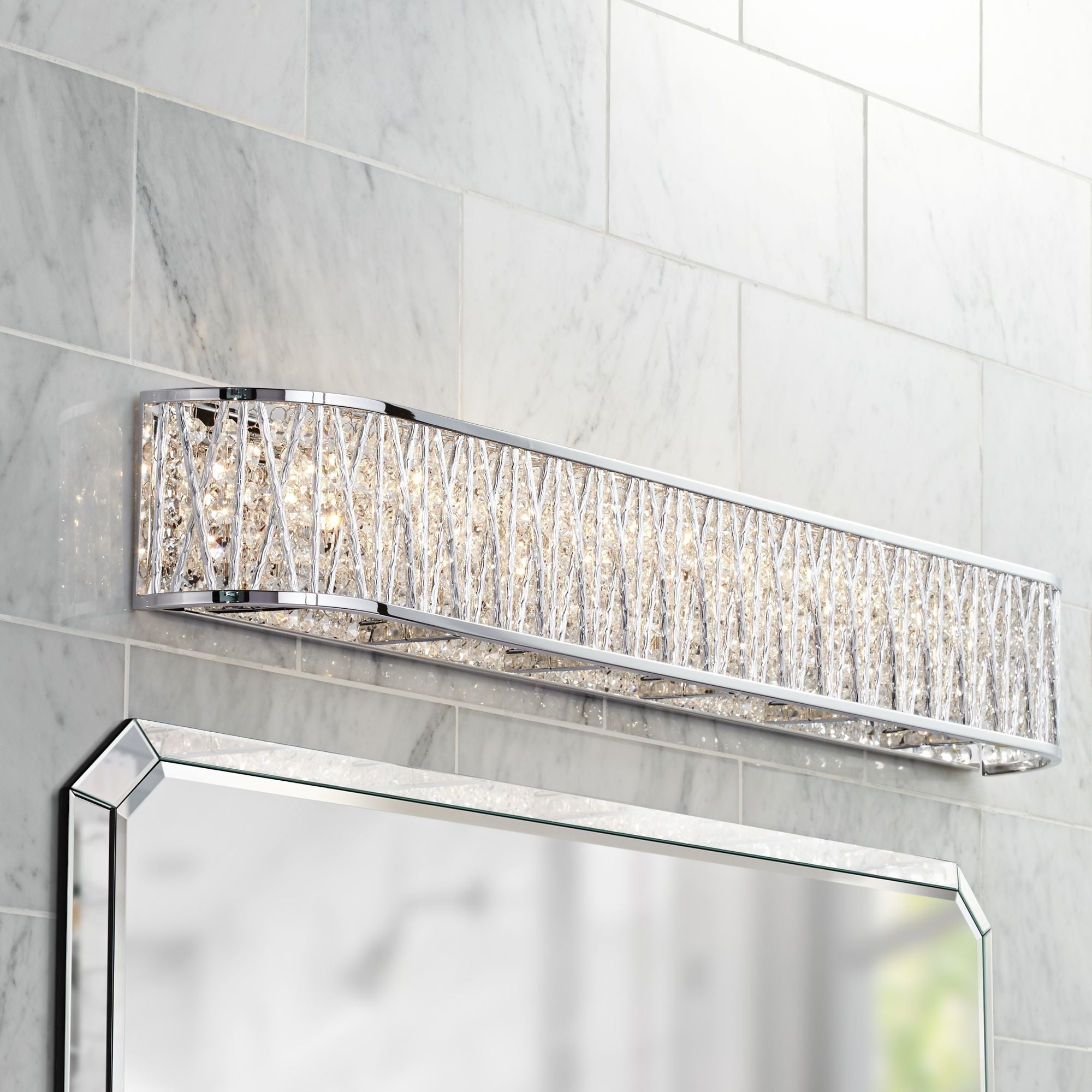 Crystal Vanity Light Bars Buy Zuzito 30 Inch Led Bathroom Crystal