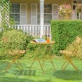 thumbnail image 5 of ACEGOSES 3 Pces Patio Folding Chairs with a Steel Frame Table for Garden, Deck and Yards, Sunflower yellow, 5 of 8