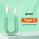 thumbnail image 4 of Cable de carga retráctil teléfono móvil cargador cable teléfono inteligente viaje reemplazable cobre plástico data cable oficina hotel 5a tipo c verde seitruly EL014475-05, 4 of 7