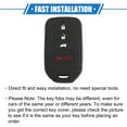 thumbnail image 7 of 2 Pcs 4 Button Smart Remote Key Shell Compatible for Honda Accord 2019-2021 Protector Silicone Black, 7 of 7