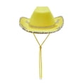 thumbnail image 7 of RUINIXCW Women Cowboy Hat Shinny Rhinestone Star Cowgirl Hat Wide Brim Diamond Felt Western Hat Wedding Music Carnival Dress-up Party Costume Accessories, 7 of 7
