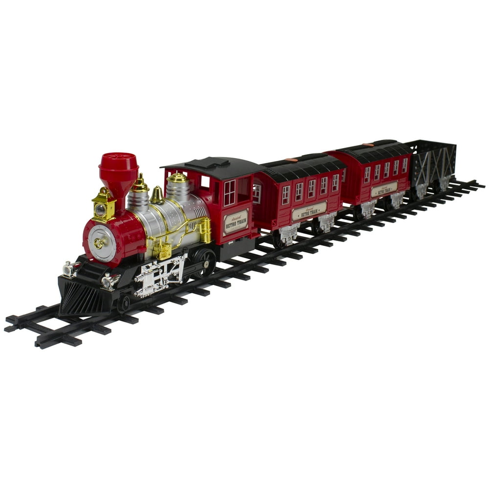 24Piece Battery Operated Lighted and Animated Christmas Train Set with