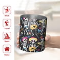 thumbnail image 5 of 12oz Coffee Tumblers Day Of the Dead Halloween Pattern Stainless Steel Vacuum Insulated Travel Tumbler Coffee Cups Mug with Lid and Straw with Cleaning Brush for Cold & Hot Drinks, 5 of 5