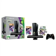 Restored Microsoft Xbox 360 250GB with Kinect Holiday Value Bundle, Black
