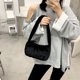 thumbnail image 4 of Btafrte Bolsos Hombro Retro Mujer Color Sólido Felpa Axila Bolso Monedero (Negro), 4 of 9