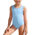 thumbnail image 3 of Zecgelong Girls Piece Swimsuit Solid Color Toddler Bathing Summer Beachwear For Kids Blue Size 13-14 Years, 3 of 5
