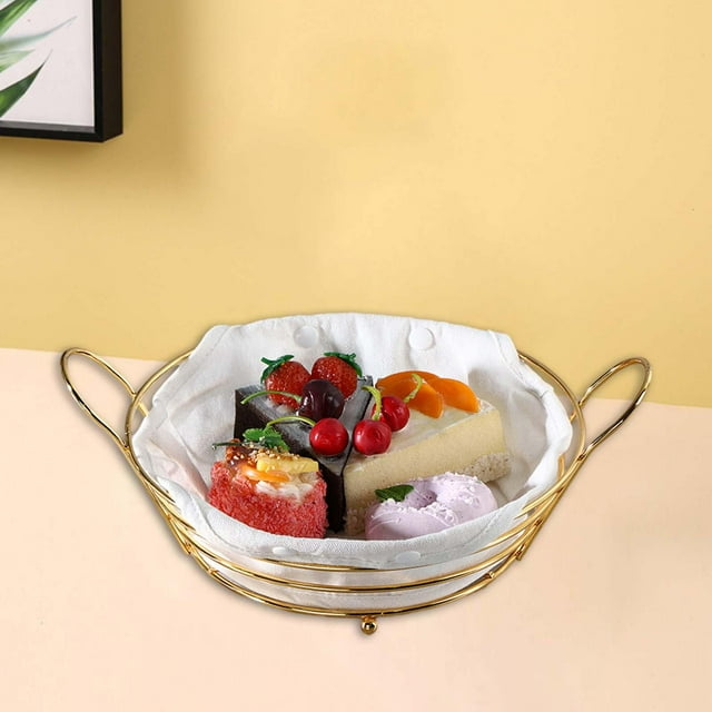 Cesta de pan, contenedor de almacenamiento, decoración de escritorio duradera, caja de aperitivos, cesta de frutas para fiesta, tienda de repostería,