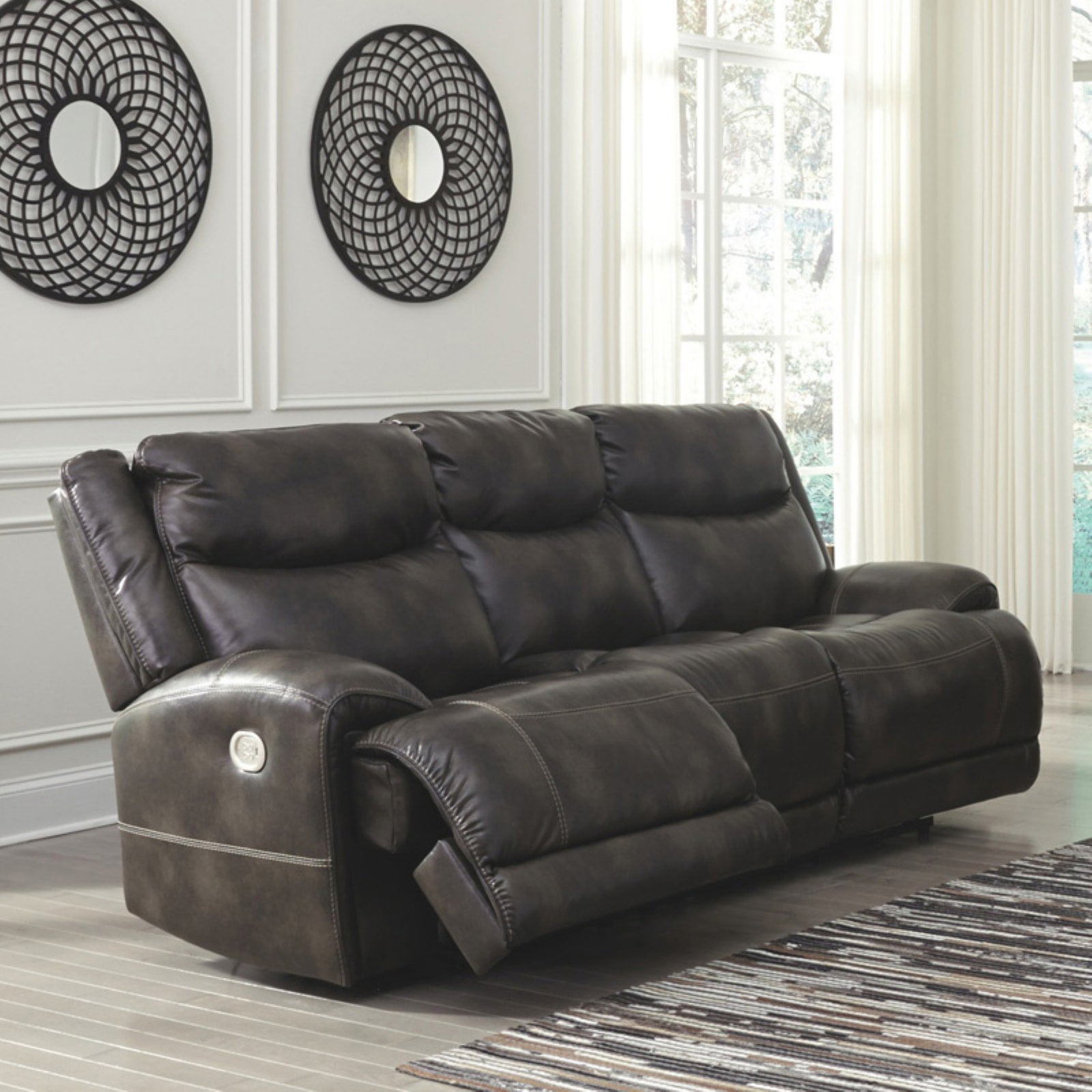 Benchcraft Brinlack Power Reclining Sofa With Adjustable Headrest
