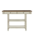 thumbnail image 5 of Weston Home Nora Kitchen Island with 2 Drawers and 2 Shelves, Antique White, 5 of 5