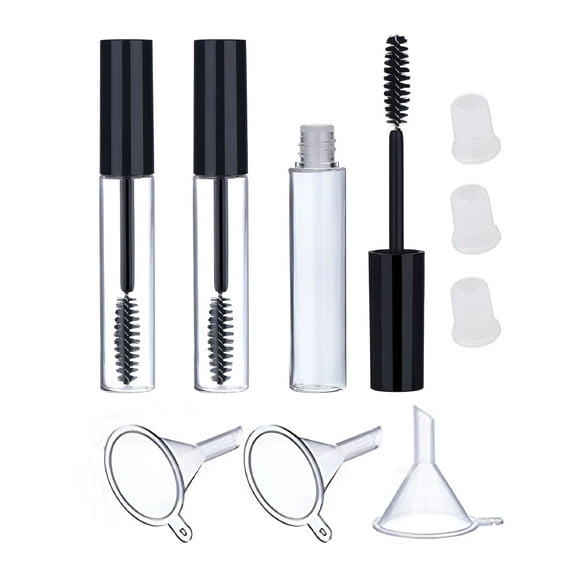 VANIDO Refillable 3Pcs 10ml Empty Mascara Tube Wand Eyelash Cream Container Bottle