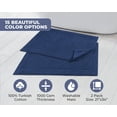 thumbnail image 3 of Hawmam Linen Navy Blue Bath Mats, 21 x 34 inches, Pack of 2 - 100% Ring Spun Cotton, Banded Design, Highly Absorbent, Machine Washable for Bathroom Floor, 3 of 6