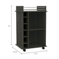 thumbnail image 4 of Dukat Cart, Finish, Two Shelves, Six Winery Storage Slots, Elegant Serving Design, 4 of 9