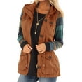thumbnail image 3 of Langwyqu Women's Casual Vest Lightweight Sleeveless Drawstring Jackets, 3 of 5