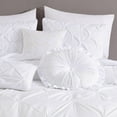 thumbnail image 6 of Chezmoi Collection Sydney 7-Piece Pinch Pleat Comforter Set, Lightweight Pintuck Bedding for All Season, King, White, 6 of 9