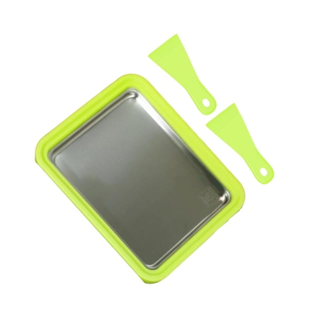 Wweixi Machine Instantanée à Crème Glacée Machine à Crème Glacée Roulée pour Gelato Sorbets Rose Vert 26x21x3.2cm