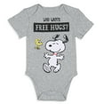 thumbnail image 3 of Peanuts Infant Boys' Girls' Snoopy and Woodstock Sleeper 3 Pack Sleep Pajama, 3 of 6