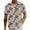 Orange, variant on Casual Men's Hawaiian Short Sleeve Shirt Tropical Floral Print