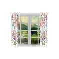 thumbnail image 3 of MKHERT Adorable Anchor Flowers Window Curtains Kitchen Curtain Room Bedroom Drapes Curtains 26x39 inch, 2 Piece, 3 of 3
