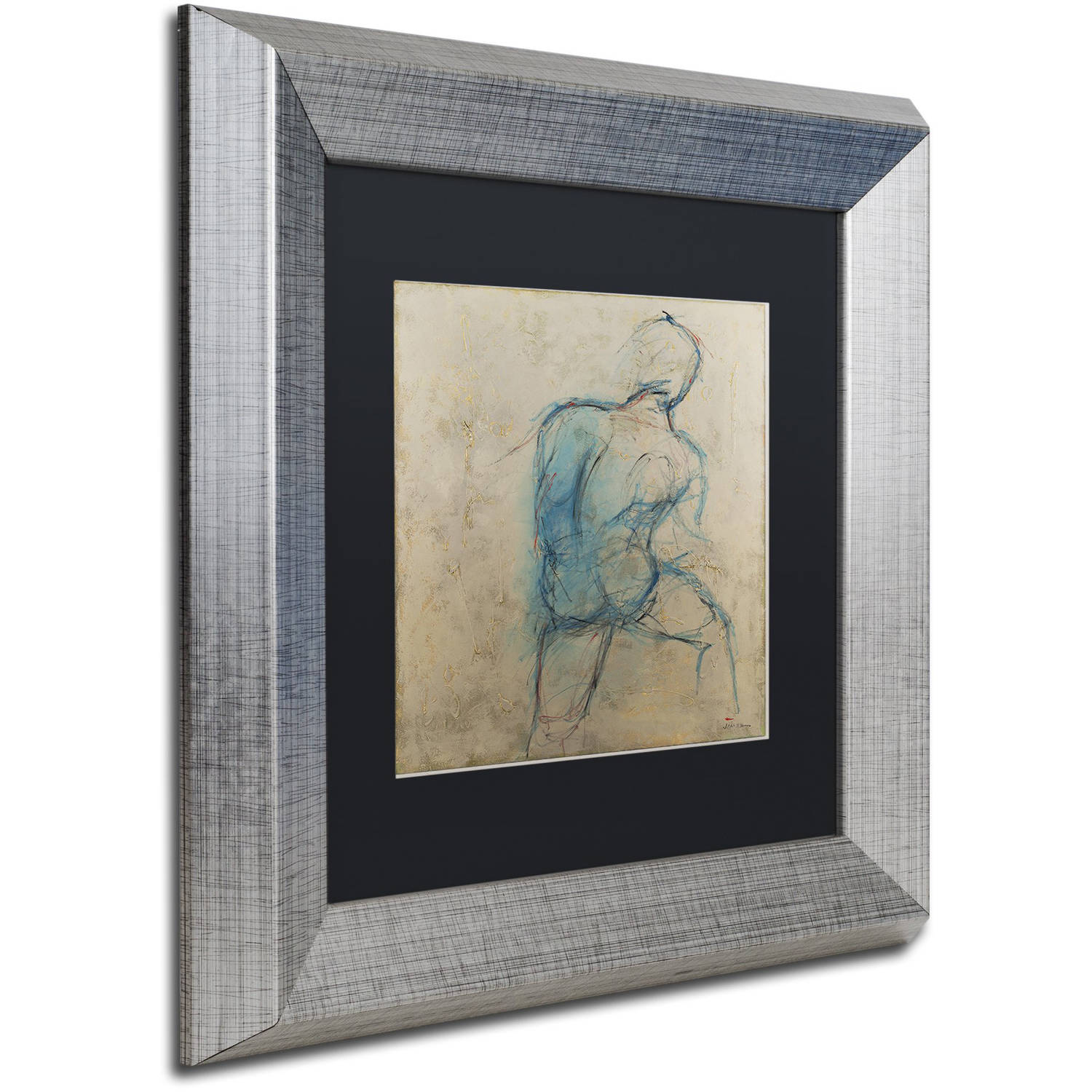 Trademark Fine Art "Iron Man" Canvas Art by Joarez, Black Matte, Silver Frame