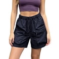 thumbnail image 2 of Women's Quick Dry Cargo Shorts, Elastic Waist Drawstring Hiking Shorts with Multi-Pockets, Lightweight and Breathable for Outdoor Activities and Casual Wear Black XL, 2 of 7