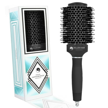 Ceramic/Ionic Round Hairbrush 1.7 inch / 43 mm - Black