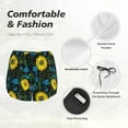 thumbnail image 4 of Bixox Women's Sunflowers And Blue Flower pattern 2 in 1 Running Shorts - Lightweight Athletic Workout Gym Yoga Shorts Liner with Pockets - XX-Large, 4 of 7