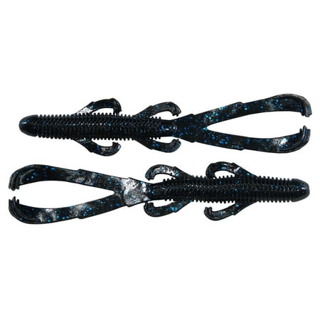 UPC: 0842424115812 | Googan Baits Trench Hawg 4.65 In. Black Blue Flake 9 Pack