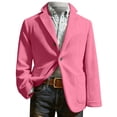 thumbnail image 4 of Fgnfyis Suit Jacket for Men Corduroy Solid Color Casual Jacket for Business Holiday Party and Formal Events with Classic Notch Lapel Jackets for Men Pink M, 4 of 4