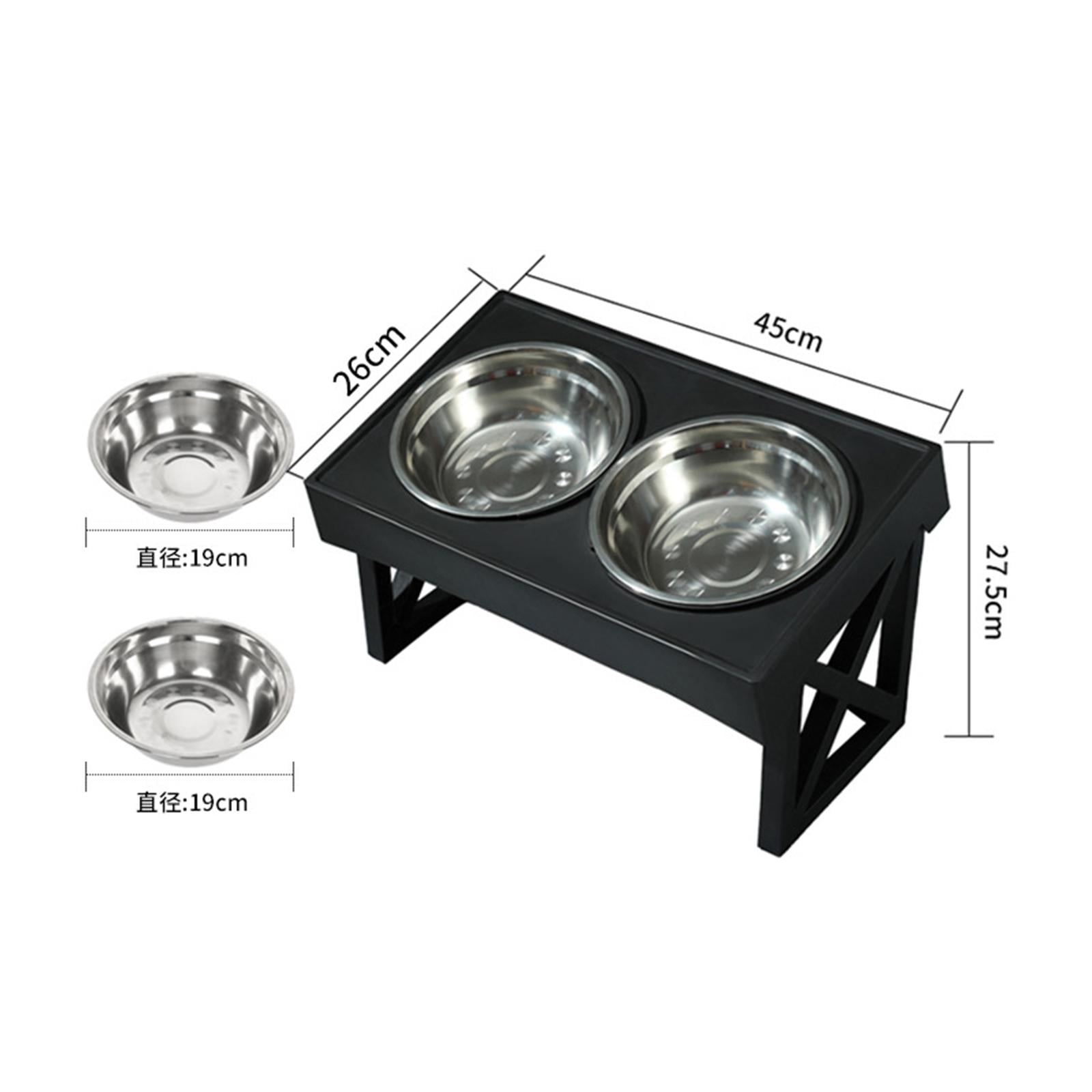 Raised Bowls Removable Feeding Dish Dog Bowls Stand for Kitten Cats Pet Supplies Small Medium Large Dogs Stainless Steel Bowl