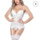 thumbnail image 1 of Mujeres Sexy Corset Body Ropa interior Deep V Perspectiva Lencería blanca Regalo, S Vogacara XX000195-01, 1 of 7