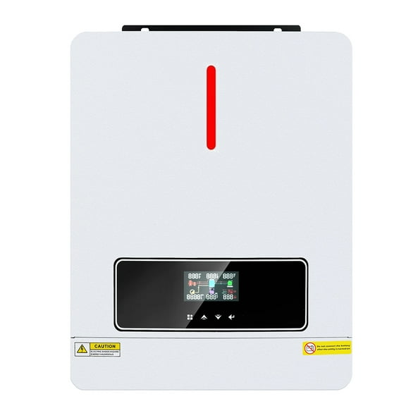 Y&H 3600W Solar Inverter 24VDC to 110V/120VAC Pure Sine Wave Hybrid Inverter with 120A MPPT Solar Controller,Two AC Output, Max PV Power 4200W Input,Battery-Free Support