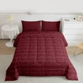 thumbnail image 2 of Feelyou Maroon Boho Dragon Full Size Comforter Sets, Retro Damask Bedding Sets, 3pcs, 2 of 8