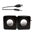 thumbnail image 2 of MERIGLARE 2x Computer Speakers Gaming Speakers 3.5mm Jack Solid Technology Wired Speakers Mini Speakers for Travel PC Desktop Home, 2 of 8