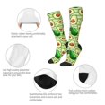 thumbnail image 6 of Balery Avocado Green Striped Fun Novelty Socks Men'S Women'S Crew Socks Funny Crazy Novelty Socks Quirky And Cool Socks, 6 of 9