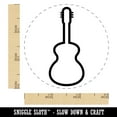 thumbnail image 2 of Guitar Outline Self-Inking Rubber Stamp Ink Stamper - Green Ink - Small 3/4 Inch, 2 of 7
