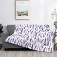 thumbnail image 2 of Yiaed Lavender Flowers Print Blanket Throw Blanket Soft Cozy Flannel Blanket for Home Bed Sofa Couch Chair-80"x60", 2 of 6