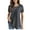 Grey, variant on FOLUNSI Women's Plus Size Summer Tops Short Sleeve Lace Pleated Blouses Tunic Tops M-4XL