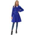 thumbnail image 3 of Women's Double-Breasted Pea Coat - Lapel Collar, A-Line Cut, with Pockets & Lining, 3 of 6