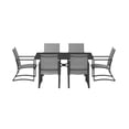 thumbnail image 4 of COSCO Outdoor Furniture, 7 Piece Patio Dining Set, Steel, Light Gray Sling, 4 of 15