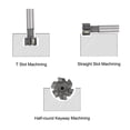 thumbnail image 4 of Uxcell 12mm Depth 20mm Cutting Dia 12mm Shank Carbide Tip 6 Flutes T-Slot Milling Cutter, 4 of 5