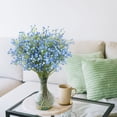 thumbnail image 6 of HonestMatter Blue Fake Flowers, Artificial Babys Breath Gypsophila Bouquet with Silk Ribbon, Real Touch Faux Floral for Wedding Home Vase Centerpieces, 1 Piece, 6 of 6