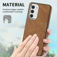 thumbnail image 2 of Dteck for Samsung Galaxy S22 Plus Case, Slim Skin-Friendly PU Leather with Anti-Scratch Microfiber Lining Protective Back Cover,Brown, 2 of 8