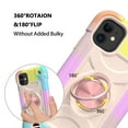 thumbnail image 5 of JTCASES for iPhone 11 Case, Heavy Duty Protection Hybird PC Silicone 360° Rotating Ring Bracet Magnetic Car Mount Fully Coverage Slim Non-Slip for iPhone 11, Colorful Rosegold, 5 of 8